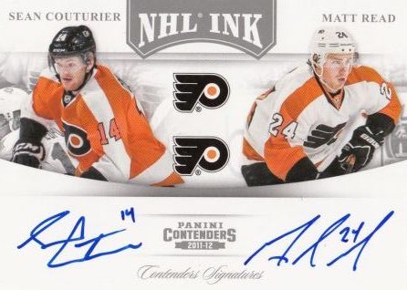 AUTO karta COUTURIER/READ 11-12 Contenders NHL Ink /250