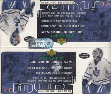 2000-01 Upper Deck MVP Hockey Retail Box