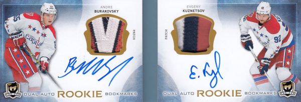 AUTO patch RC karta BURAKOVSKY/KUZNETSOV 14-15 UD The Cup Rookie Bookmarks /25