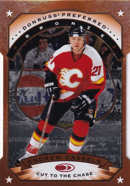 paralel karta ANDREW CASSELS 97-98 Donruss Preferred Bronze Cut to the Chase