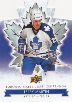 paralel karta TERRY MARTIN 17-18 Toronto Centennial Blue Die-Cut číslo 79