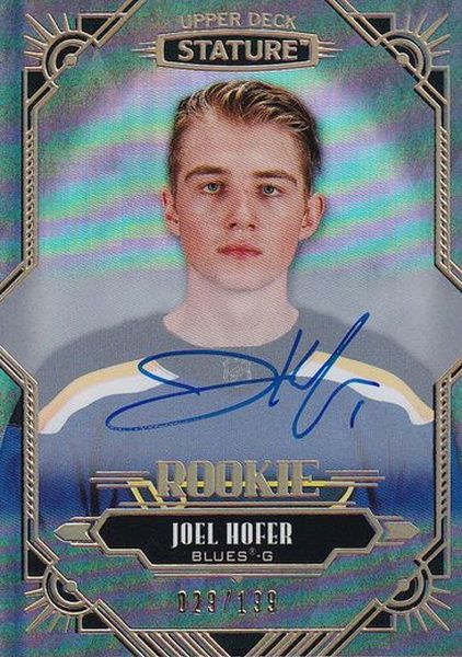 AUTO RC karta JOEL HOFER 20-21 Stature Rookie Autograph /199