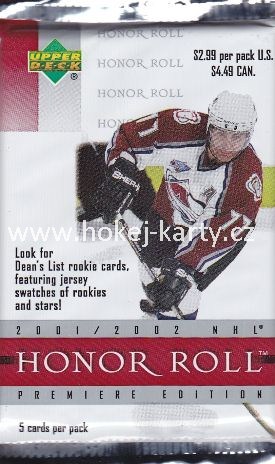 2001-02 Upper Deck Honor Roll Hockey Hobby Balíček