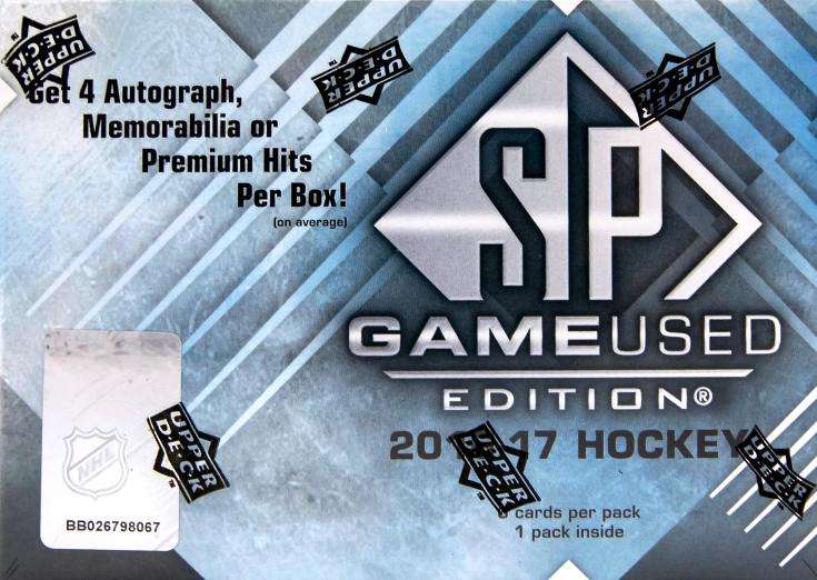 2016-17 Upper Deck SP GAME-USED Hockey Hobby Box