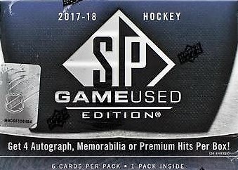 2017-18 Upper Deck SP GAME-USED Hockey Hobby Box