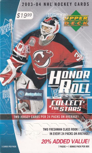 2003-04 Upper Deck Honor Roll Hockey Blaster Box