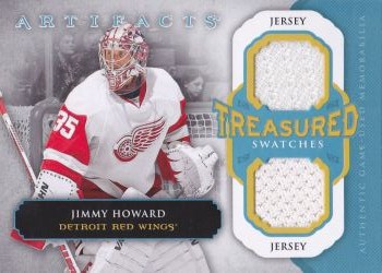 jersey karta JIMMY HOWARD 13-14 Artifacts Treasured Swatches číslo TS-JH