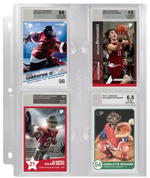 Page into 4 pcs for Graded Beckett Slabs, 40 pcs per pack