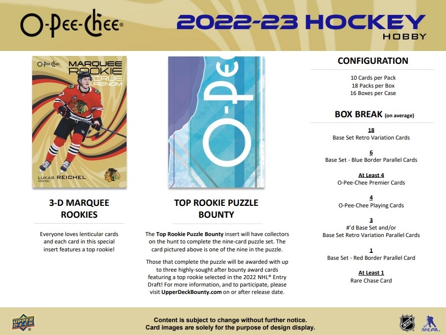 2022-23 O-Pee-Chee Veteran Detroit Red Wings Team Set of 18 Cards