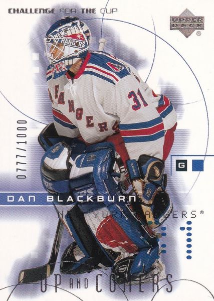 insert RC karta DAN BLACKBURN 01-02 Challenge for the Cup Up and Comers /1000