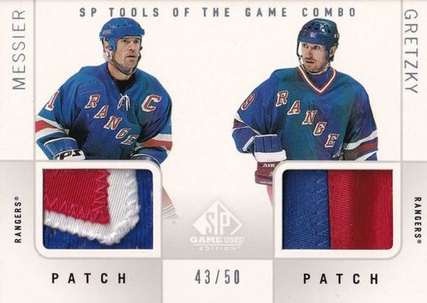 patch karta MESSIER/GRETZKY 00-01 SPGU Tools of the Game Combo Patch /50