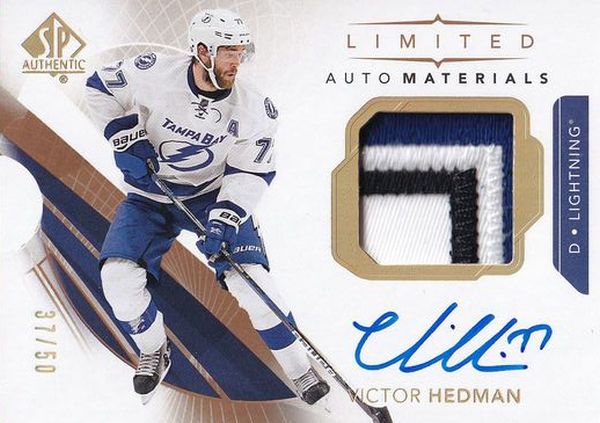 AUTO patch karta VICTOR HEDMAN 17-18 SP Authentic Limited Auto Materials /50