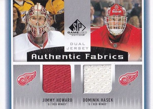 jersey karta HOWARD/HAŠEK 13-14 SPGU Authentic Fabrics Dual Jersey číslo AF2-HH