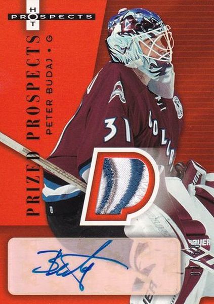 AUTO RC patch karta PETER BUDAJ 05-06 Hot Prospect Prized Prospects Red Hot /50