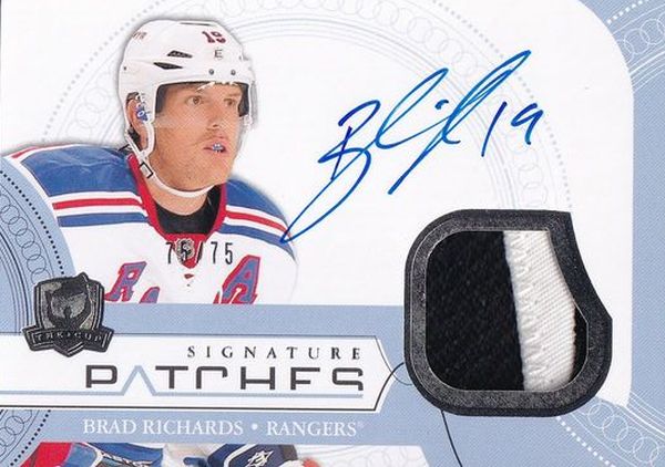 AUTO patch karta BRAD RICHARDS 11-12 UD The CUP Signature Patches /75
