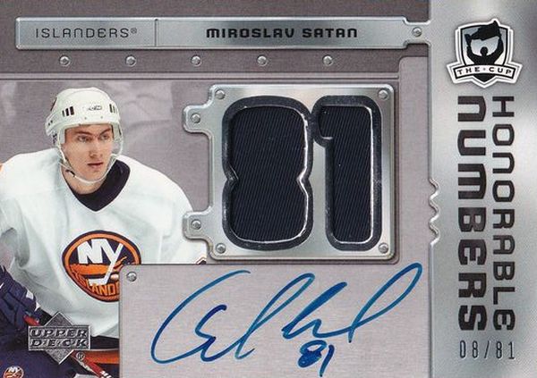 AUTO patch karta MIROSLAV ŠATAN 06-07 UD The CUP Honorable Numbers /81