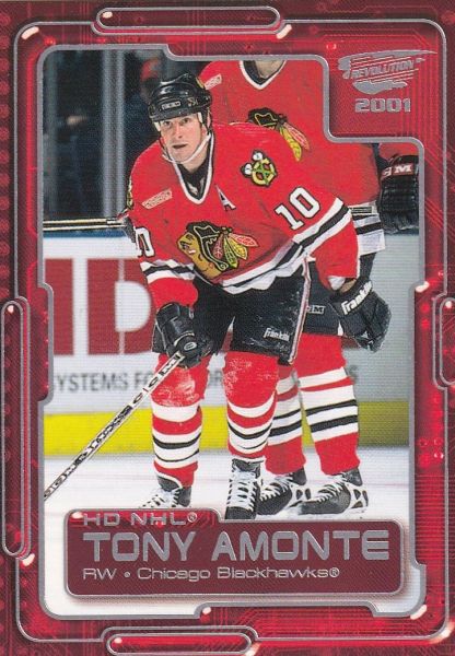 insert karta TONY AMONTE 00-01 Revolution HD NHL číslo 7
