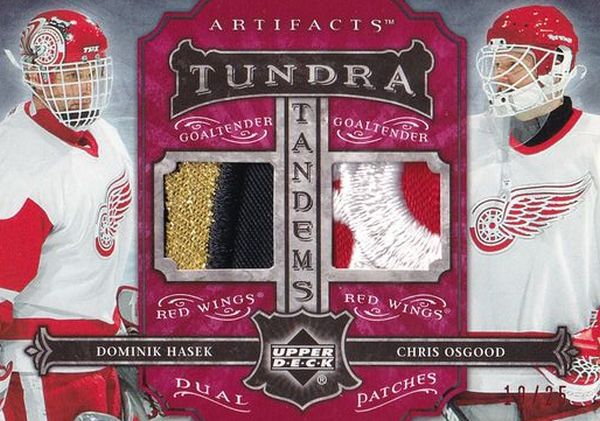 patch karta HAŠEK/OSGOOD 06-07 Artifacts Tundra Tandems Dual Patches Red /35