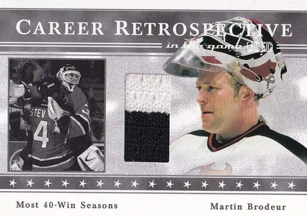 jersey karta MARTIN BRODEUR 03-04 ITG Used Career Retrospective /50