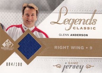 jersey karta GLENN ANDERSON 07-08 SPGU Legends Classic /100