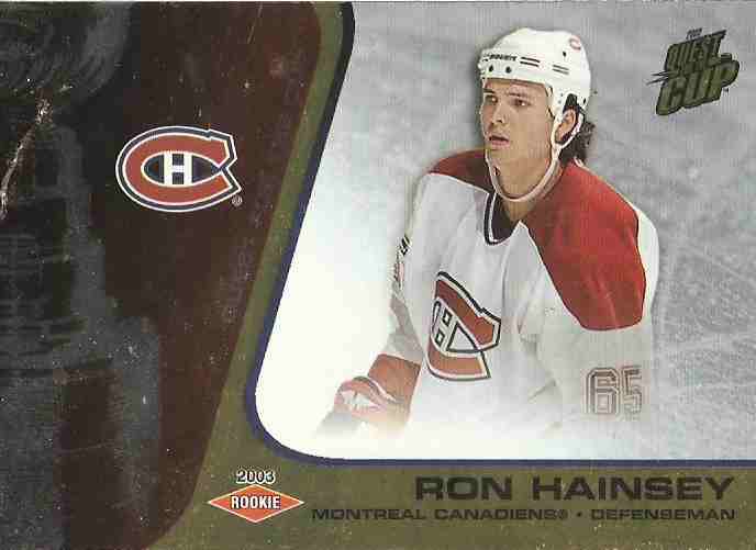 insert RC karta RON HAINSEY 02-03 Quest for the Cup, Rookie /325