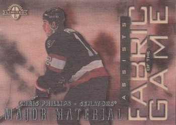 insert karta CHRIS PHILLIPS 97-98 Limited Fabric of the Game /1000