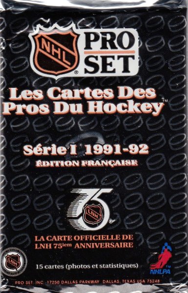 1991-92 Pro Set French Series 1 Hockey Balíček