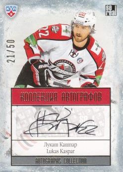 AUTO karta LUKÁŠ KAŠPAR 13-14 KHL Gold Autographs /50