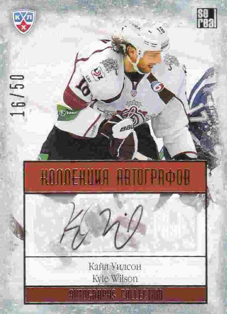 AUTO karta KYLE WILSON 13-14 KHL Gold Autographs Collection /50