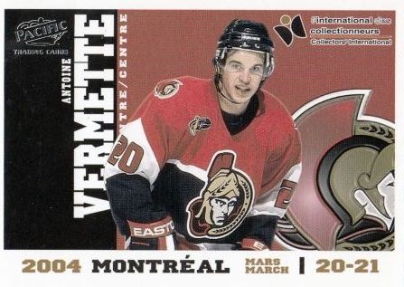 insert karta ANTOINE VERMETTE 03-04 Pacific Montreal International Set /499
