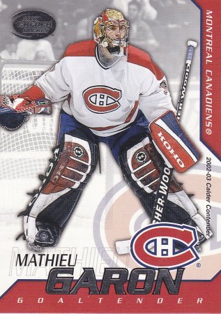 paralel karta MATHIEU GARON 02-03 Calder Hockey Silver /299