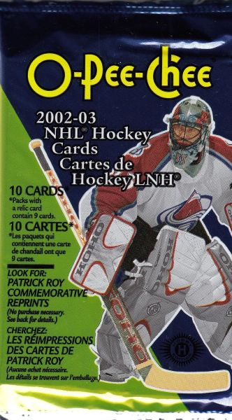 2002-03 O-Pee-Chee Hockey Hobby Balíček