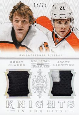 patch karta CLARKE/LAUGHTON 13-14 National Treasures Knights in the City /25