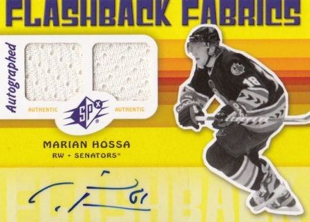 AUTO jersey karta MARIAN HOSSA 09-10 SPx Flashback Fabrics číslo 230