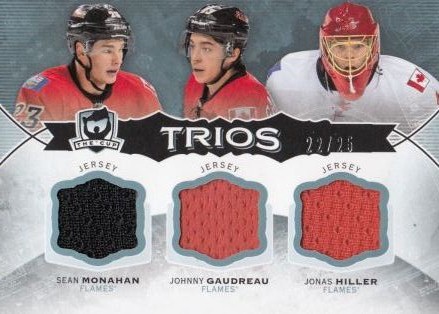 jersey karta MONAHAN/GAUDREAU/HILLER 14-15 UD The Cup Trios /25