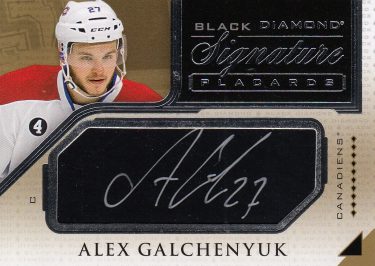 AUTO karta ALEX GALCHENYUK 15-16 Black Diamond Signature Placards číslo SP-AG