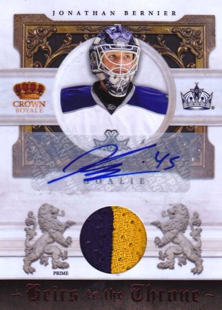 AUTO patch karta JONATHAN BERNIER 10-11 Crown Royale Heirs to the Throne /10