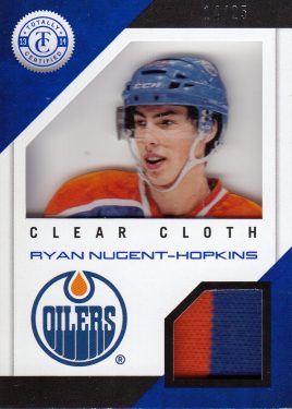 jersey karta RYAN NUGENT-HOPKINS 13-14 Totally Certified Clear Cloth Blue /25