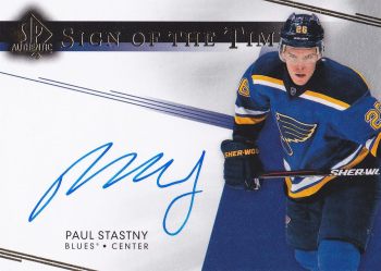 AUTO karta PAUL STASTNY 14-15 SP Authentic Sign of the Times Update 