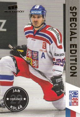 paralel karta JAN KOLÁŘ 15-16 Czech Ice Hockey Team Gold /50