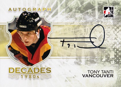AUTO karta TONY TANTI 10-11 ITG Decades 1980s Autograph číslo A-TT