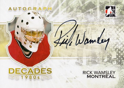 AUTO karta RICK WAMSLEY 10-11 ITG Decades 1980s Autograph číslo A-RW