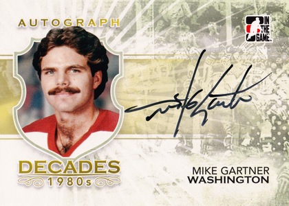 AUTO karta MIKE GARTNER 10-11 ITG Decades 1980s Autograph číslo A-MGA