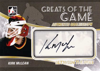 SP AUTO karta KIRK McLEAN 10-11 BTP Greats of the Game Authentic Goaliegraph