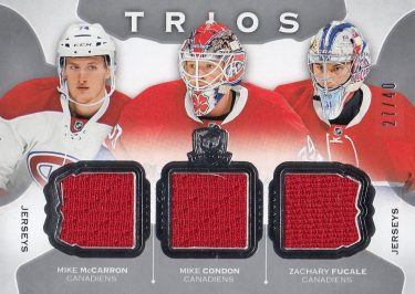 jersey RC karta McCARRON/CONDON/FUCALE 15-16 UD The Cup Trios /40
