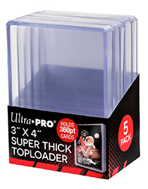 UP Plastový toploader 360pt Super Thick, balení 5 ks