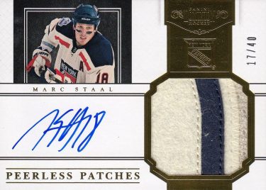 AUTO patch karta MARC STAAL 11-12 Dominion Peerless Patches /40