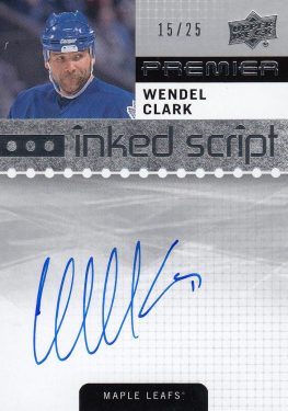 AUTO karta WENDEL CLARK 16-17 UD Premier Inked Script /25