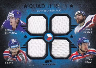 jersey karta ČERVENKA/KAŠPAR 16-17 Czech Ice Hockey Team Quad Jersey /30