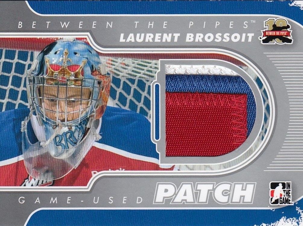 patch karta LAURENT BROSSOIT 11-12 BTP Game-Used Patch Silver /19